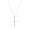 Colar Veneziana Prata 925 Longo Pingente Crucifixo 60cm